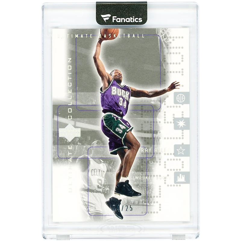 Ray Allen Milwaukee Bucks 2001-02 Upper Deck Ultimate Collection Platinum #32 #04/25 Card