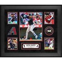 Ketel Marte Arizona Diamondbacks Framed 5-Photo Collage with a Piece of Game-Used Ball - Limited Edition of 500