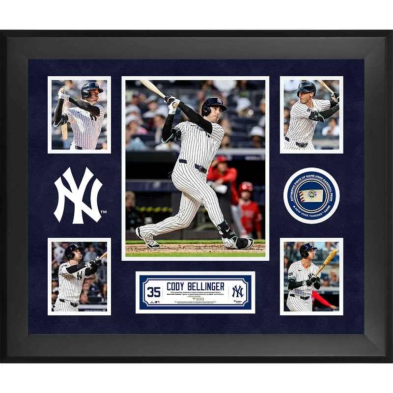 Cody Bellinger New York Yankees Framed 5-Photo Collage with a Piece of Game-Used Ball - Limited Edition of 500