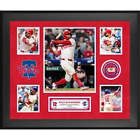 Kyle Schwarber Philadelphia Phillies Framed 5-Photo Collage with a Piece of Game-Used Ball - Limited Edition of 500