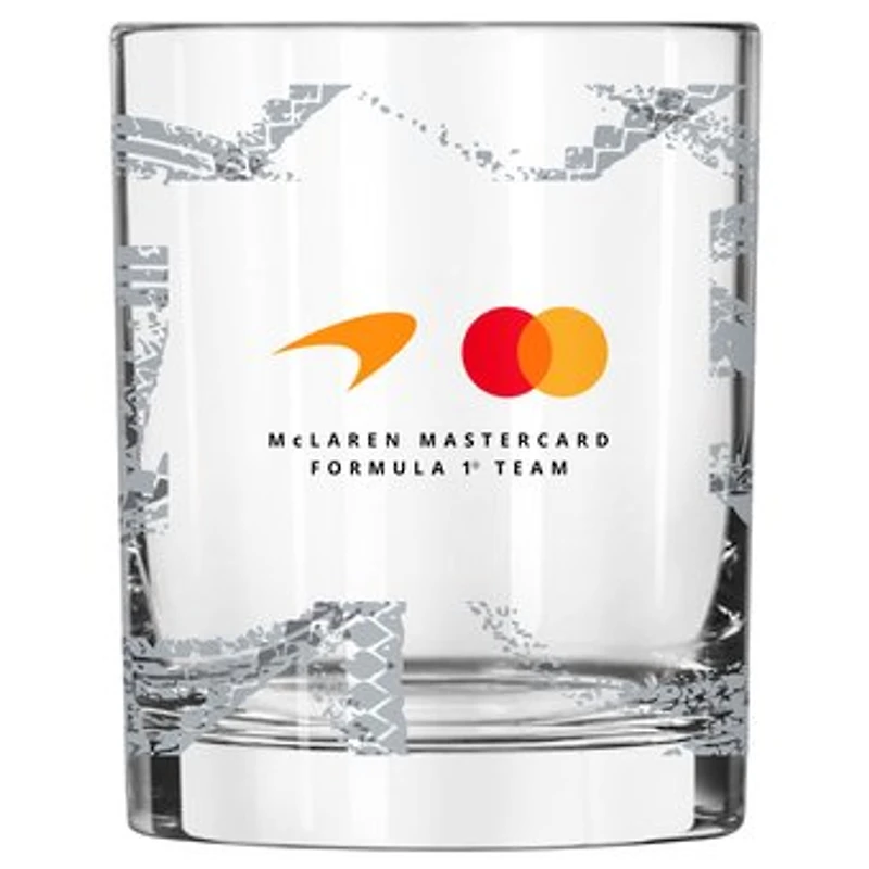 Logo Brands McLaren F1 Team 14oz Tire Tracks Rocks Glass