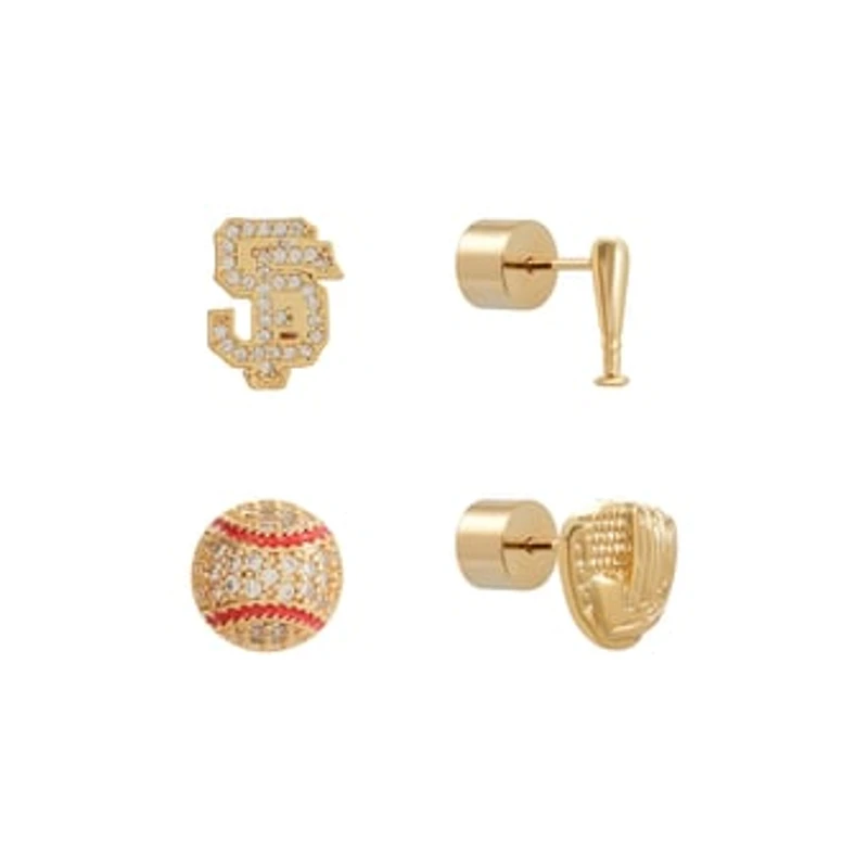 San Francisco Giants Glam Day 4-Pack Post Back Earrings Set
