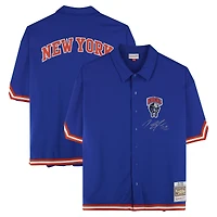 Karl-Anthony Towns New York Knicks Autographed Blue MF DOOM x NY Knicks x Mitchell & Ness A New York Story Full-Snap Shooting Shirt