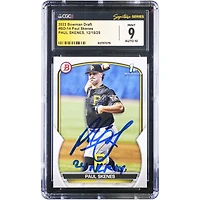Paul Skenes Pittsburgh Pirates Autographed 2023 Topps Bowman Draft 1st Bowman #BD-14 CGC Authenticated /10 Card with "24 NL ROY" Inscription