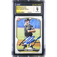 Paul Skenes Pittsburgh Pirates Autographed 2023 Topps Bowman Draft 1st Bowman #BD-14 CGC Authenticated /10 Card