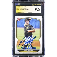 Paul Skenes Pittsburgh Pirates Autographed 2023 Topps Bowman Draft 1st Bowman #BD-14 CGC Authenticated Mint 9.5 Card with "24 NL ROY" Inscription