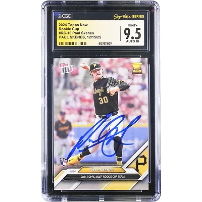 Paul Skenes Pittsburgh Pirates Autographed 2024 Topps Now '24 Topps MLB Rookie Cup Team #RC-10 CGC Authenticated /10 Rookie Card