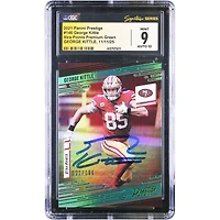 George Kittle San Francisco 49ers Autographed 2021 Panini Prestige Xtra Points Premium Green #146 #/199 CGC Authenticated 9/10 Card