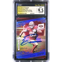 George Kittle San Francisco 49ers Autographed 2021 Panini Prestige Xtra Points Premium Blue #146 #/249 CGC Authenticated 9.5/10 Card