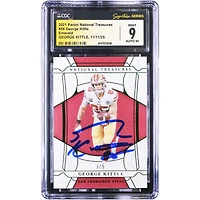 George Kittle San Francisco 49ers Autographed 2021 Panini National Treasures Emerald #58 #/5 CGC Authenticated 9/10 Card