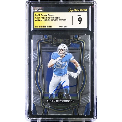 Aidan Hutchinson Detroit Lions Autographed 2022 Panini Select #267 CGC Authenticated Mint Rookie Card