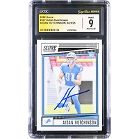 Aidan Hutchinson Detroit Lions Autographed 2022 Panini Score #307 CGC Authenticated /10 Rookie Card