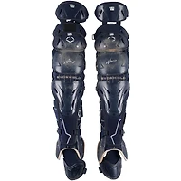 Austin Wells New York Yankees Autographed Game-Used Navy EvoShield Shin Guards vs. Milwaukee Brewers on March 30, 2025