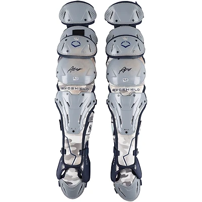 Austin Wells New York Yankees Autographed Game-Used Gray EvoShield Shin Guards vs. St. Louis Cardinals on August 17, 2025