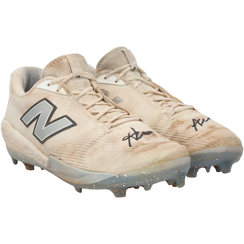Austin Wells New York Yankees Autographed Game-Used White New Balance Cleats vs. Toronto Blue Jays on October 8, 2025