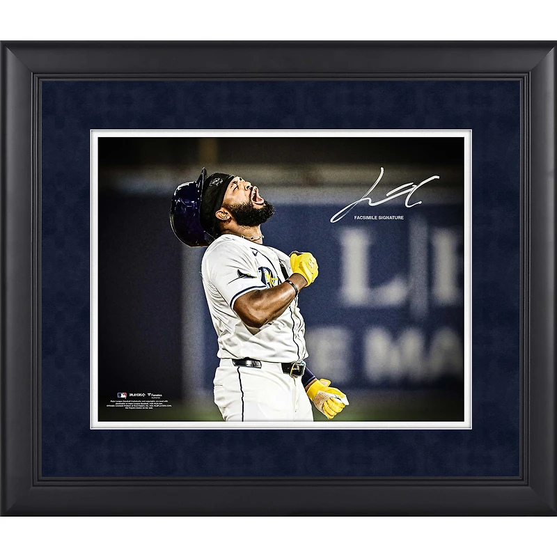 Junior Caminero Tampa Bay Rays Facsimile Signature Framed 11" x 14" Spotlight Photograph