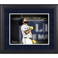 Junior Caminero Tampa Bay Rays Facsimile Signature Framed 11" x 14" Spotlight Photograph