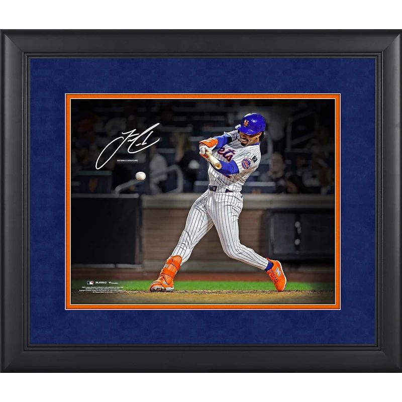 Francisco Lindor New York Mets Facsimile Signature Framed 11" x 14" Spotlight Photograph