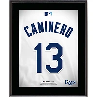 Junior Caminero Tampa Bay Rays 10.5" x 13" Jersey Number Sublimated Player Plaque