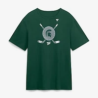 Men's Green Michigan State Spartans Hockey Hype T-Shirt