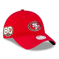 Women's New Era Scarlet San Francisco 49ers 80th Anniversary Side Patch 9TWENTY Adjustable Hat