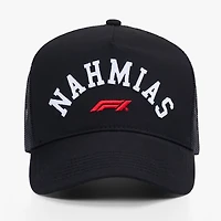 Unisex NAHMIAS x F1 Black Arch Trucker Adjustable Hat