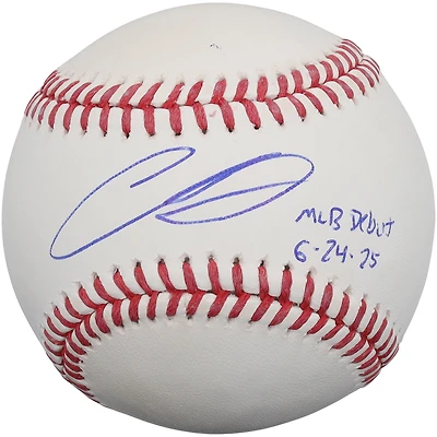 Chase Burns Cincinnati Reds Autographed Baseball with "MLB Debut 6/24/25" Inscription