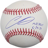 Chase Burns Cincinnati Reds Autographed Baseball with "MLB Debut 6/24/25" Inscription