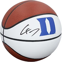 Cooper Flagg Duke Blue Devils Autographed Logo Brands White Panel Basketball