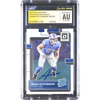 Aidan Hutchinson Detroit Lions Autographed 2022 Panini Donruss Optic #213 CGC Authenticated Auto 10 Rookie Card