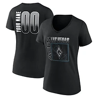 Women's Black Las Vegas Aces Home Court Pop Personalized Name & Number V-Neck T-Shirt