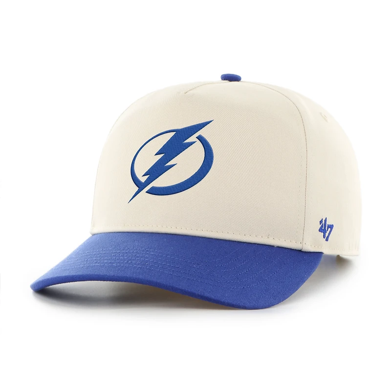 Men's '47 Cream/Blue Tampa Bay Lightning Logo Hitch Adjustable Hat