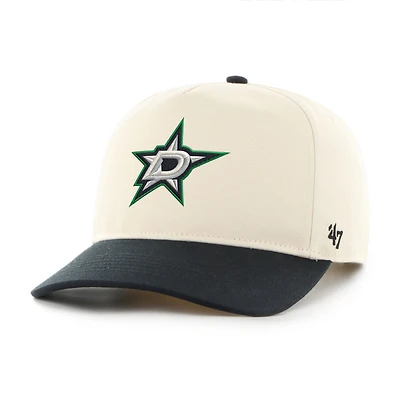 Men's '47 Cream/Black Dallas Stars Logo 2-Tone Hitch Adjustable Hat