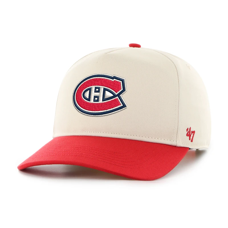 Men's '47 Cream/Red Montreal Canadiens Logo Hitch Adjustable Hat