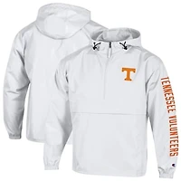 Men's Champion  White Tennessee Volunteers Cloud Packable Half-Zip Hooded Jacket