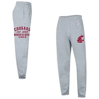 Men's Champion  Heather Gray Washington State Cougars Powerblend Banded Fleece Sweatpants