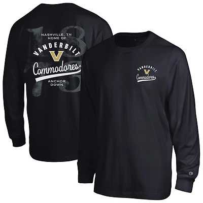 Men's Champion Black Vanderbilt Commodores Laminated All-Star Long Sleeve T-Shirt