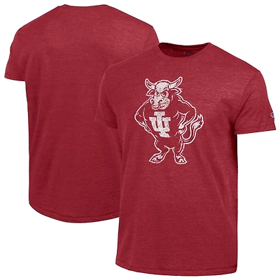 Men's Champion Crimson Indiana Hoosiers Vintage Triumph Tri-Blend T-Shirt