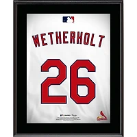 JJ Wetherholt St. Louis Cardinals 10.5" x 13" Jersey Number Sublimated Player Plaque