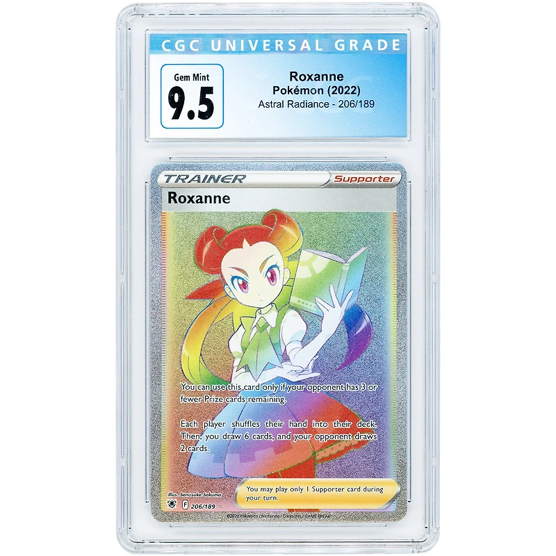 Roxanne 2022 Pokemon Astral Radiance Ultra Rare #206 CGC Authenticated 9.5 Card