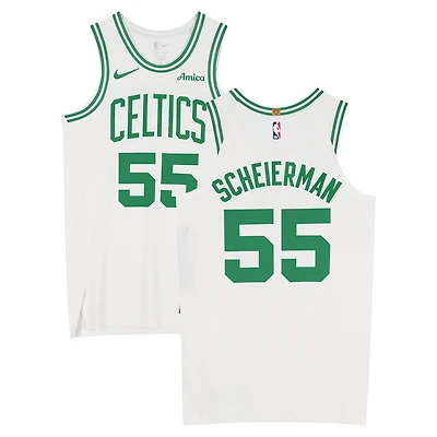 Baylor Scheierman Boston Celtics Game-Used #55 White Jersey vs. Charlotte Hornets on March 4, 2026 - Size 48+4