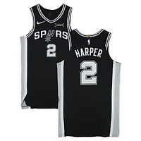 Dylan Harper San Antonio Spurs Game-Used #2 Black Jersey vs. Detroit Pistons on March 5, 2026 - Size 48+4