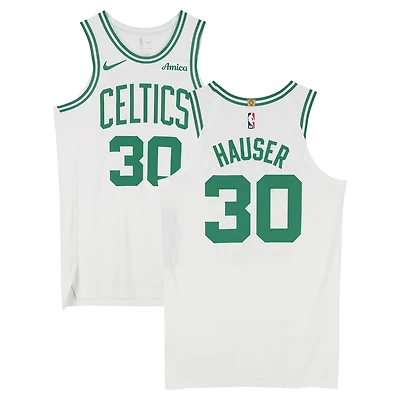 Sam Hauser Boston Celtics Game-Used #30 White Jersey vs. Cleveland Cavaliers on March 8, 2026 - Size 48+4