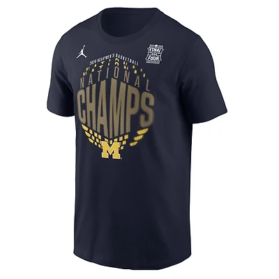 Men's Jordan Brand Navy Michigan Wolverines 2026 NCAA Men's Basketball National Champions Locker Room T-Shirt