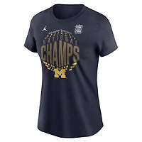 Women's Jordan Brand Navy Michigan Wolverines 2026 NCAA Men's Basketball National Champions Locker Room T-Shirt