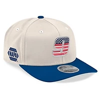Men's New Era  Beige/Royal Chase Elliott 9SEVENTY Flag Stretch-Snap Hat