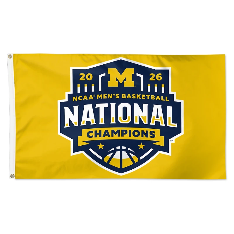 WinCraft Michigan Wolverines 2026 NCAA Men's Basketball National Champions 3' x 5' Single-Sided Deluxe Flag