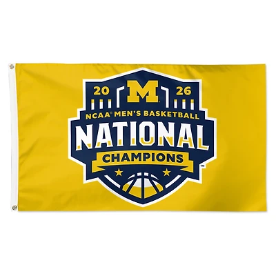 WinCraft Michigan Wolverines 2026 NCAA Men's Basketball National Champions 3' x 5' Single-Sided Deluxe Flag