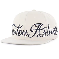 Men's Mister Cartoon x '47 Natural Houston Astros Wrap Script Captain Snapback Hat