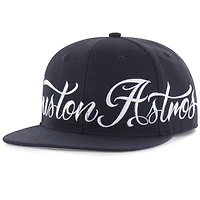Men's Mister Cartoon x '47 Navy Houston Astros Wrap Script Captain Snapback Hat